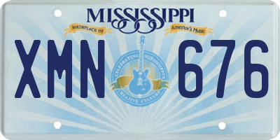 MS license plate XMN676
