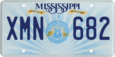 MS license plate XMN682