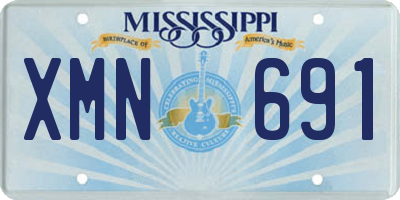 MS license plate XMN691