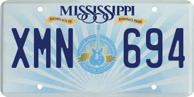 MS license plate XMN694