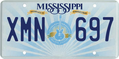 MS license plate XMN697
