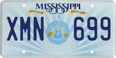MS license plate XMN699