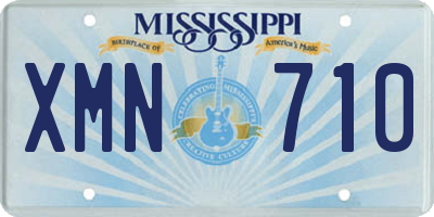 MS license plate XMN710