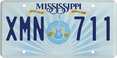 MS license plate XMN711