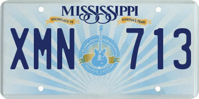MS license plate XMN713