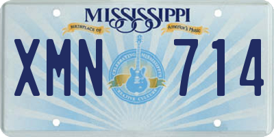 MS license plate XMN714