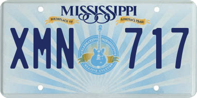 MS license plate XMN717