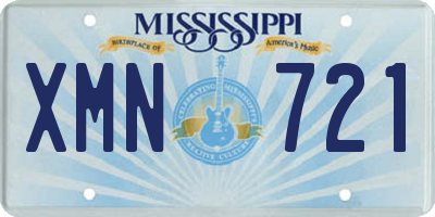 MS license plate XMN721