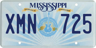 MS license plate XMN725