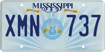 MS license plate XMN737