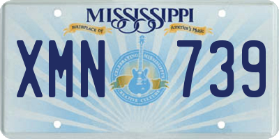 MS license plate XMN739