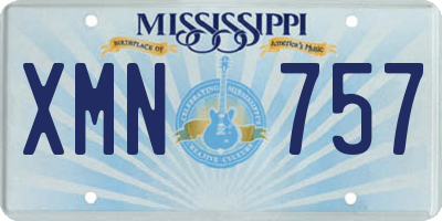 MS license plate XMN757