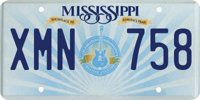 MS license plate XMN758