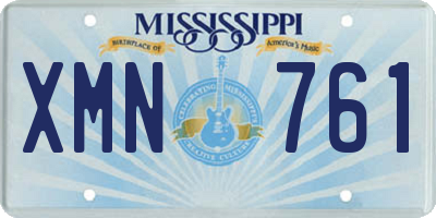 MS license plate XMN761