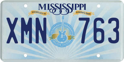 MS license plate XMN763