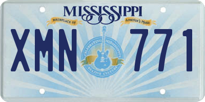MS license plate XMN771