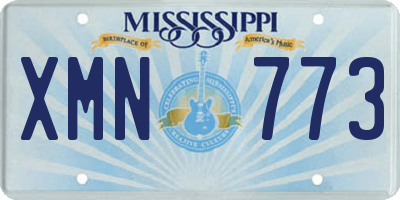 MS license plate XMN773
