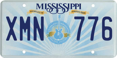 MS license plate XMN776