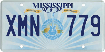 MS license plate XMN779