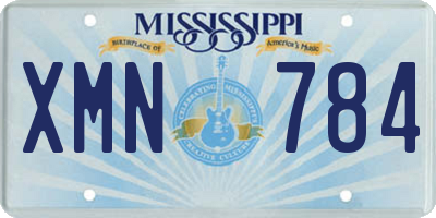 MS license plate XMN784
