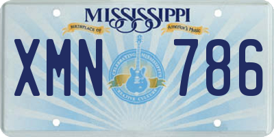 MS license plate XMN786