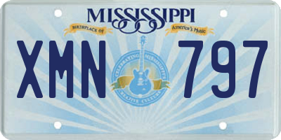 MS license plate XMN797