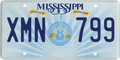 MS license plate XMN799