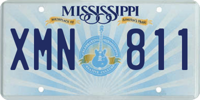 MS license plate XMN811
