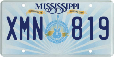 MS license plate XMN819