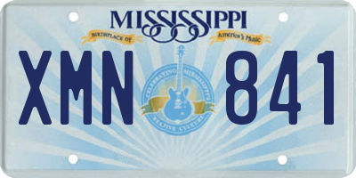 MS license plate XMN841