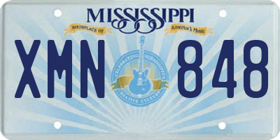 MS license plate XMN848