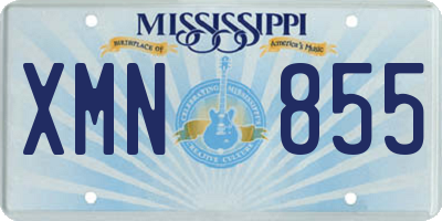 MS license plate XMN855