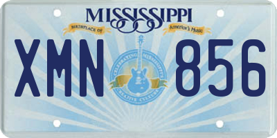 MS license plate XMN856