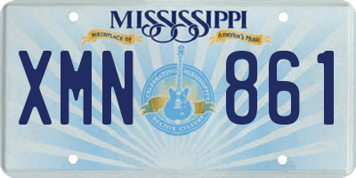 MS license plate XMN861