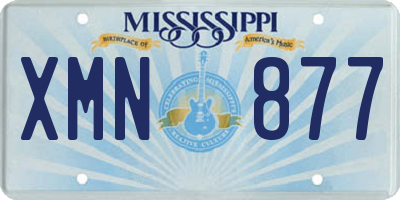 MS license plate XMN877