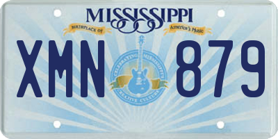 MS license plate XMN879