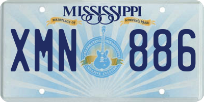 MS license plate XMN886