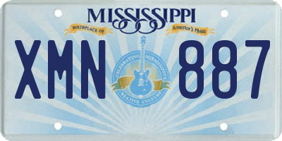 MS license plate XMN887