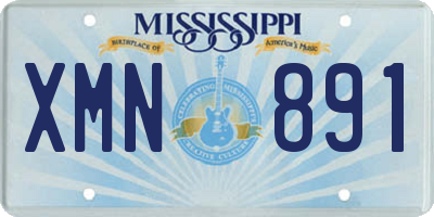 MS license plate XMN891