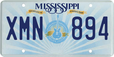 MS license plate XMN894