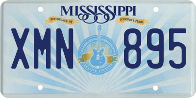 MS license plate XMN895
