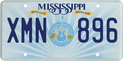 MS license plate XMN896