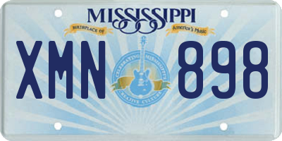 MS license plate XMN898