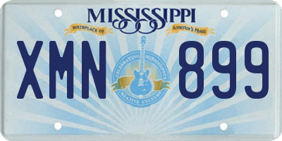 MS license plate XMN899