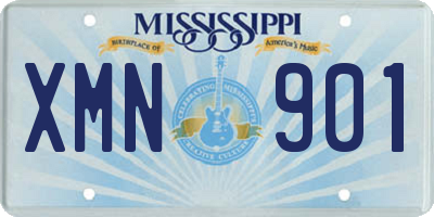 MS license plate XMN901