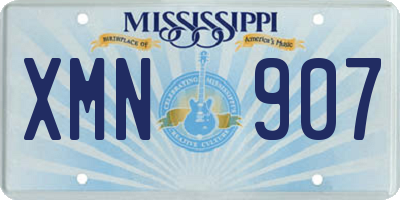 MS license plate XMN907