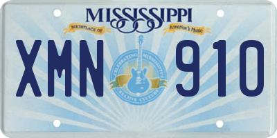 MS license plate XMN910