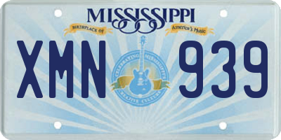 MS license plate XMN939