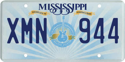 MS license plate XMN944