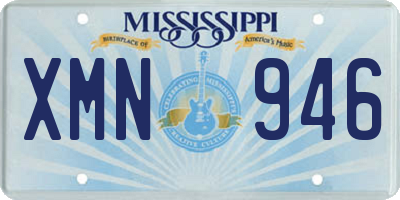 MS license plate XMN946